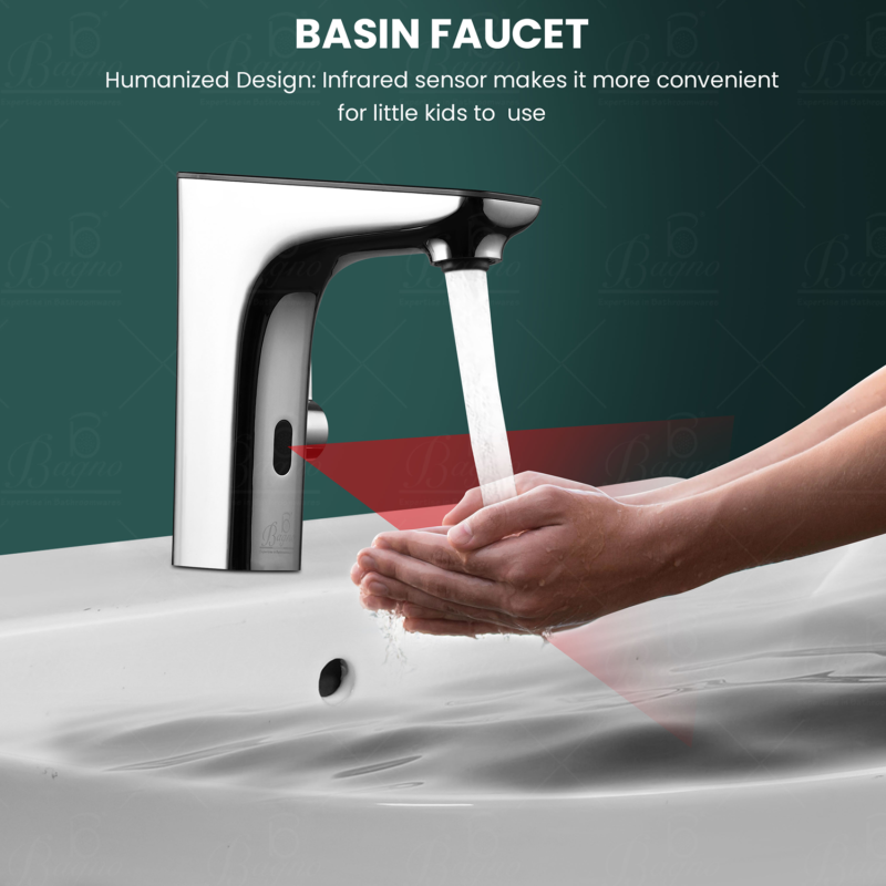 B BAGNO Sensor Basin Faucet BSF01 – Chrome, Touchless Automatic Water ...
