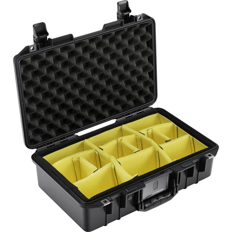 Pelican 1485 Air WD Black Protective Hard Case with Padded Dividers - Waterproof, Crushproof, Dustproof - Model 014850-0041-110