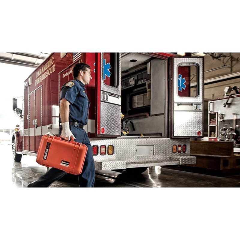 Pelican 1535 Air Orange Protective Hard Case with Pick N Pluck Foam - Waterproof, Crushproof, Dustproof - Model 015350-0002-150