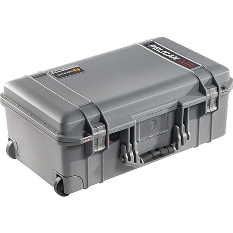 Pelican 1535 Air Silver Protective Hard Case with Pick N Pluck Foam - Waterproof, Crushproof, Dustproof - Model 015350-0002-180