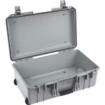 Pelican 1535 Air Silver Protective Hard Case with Pick N Pluck Foam - Waterproof, Crushproof, Dustproof - Model 015350-0002-180