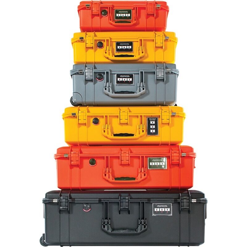 Pelican 1535 Air Silver Protective Hard Case with Pick N Pluck Foam - Waterproof, Crushproof, Dustproof - Model 015350-0002-180