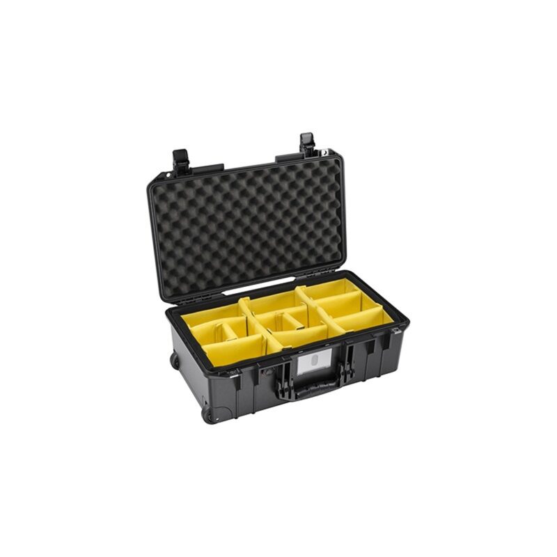 Pelican 1535 Air WD Black Protective Hard Case with Padded Dividers - Waterproof, Crushproof, Dustproof - Model 015350-0042-110