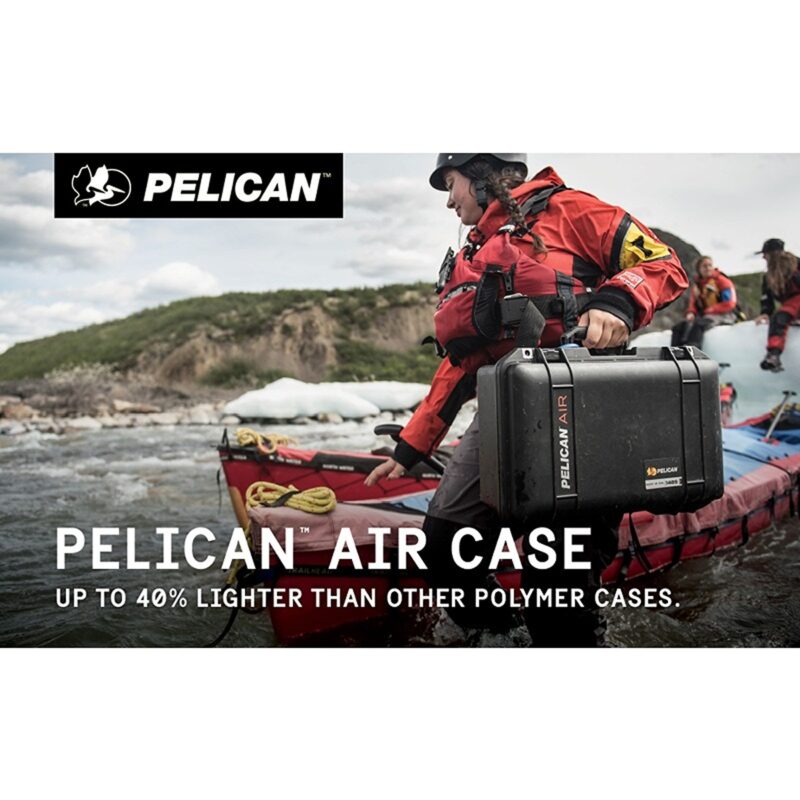 Pelican 1535 Air WD Black Protective Hard Case with Padded Dividers - Waterproof, Crushproof, Dustproof - Model 015350-0042-110
