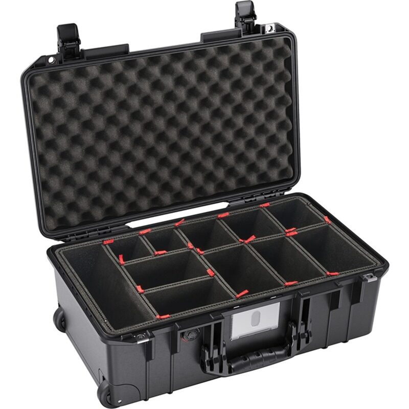 Pelican 1535 Air TP Black Protective Hard Case with TrekPak Insert - Waterproof, Crushproof, Dustproof - Model 015350-0052-110