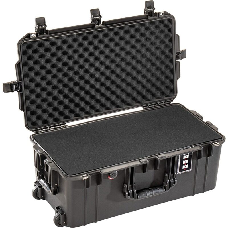 Pelican 1606 Air Black Protective Hard Case with Pick N Pluck Foam - Waterproof, Crushproof, Dustproof - Model 016060-0000-110