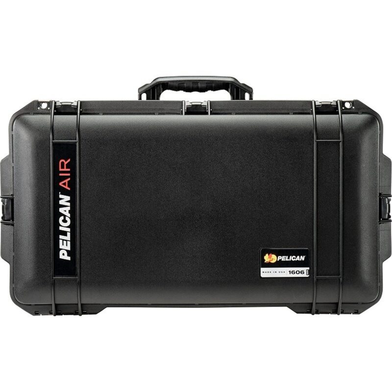Pelican 1606 Air Black Protective Hard Case with Pick N Pluck Foam - Waterproof, Crushproof, Dustproof - Model 016060-0000-110