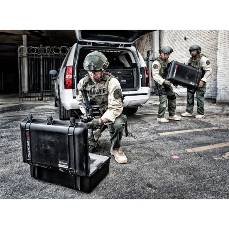 Pelican 1606 Air Black Protective Hard Case with Pick N Pluck Foam - Waterproof, Crushproof, Dustproof - Model 016060-0000-110