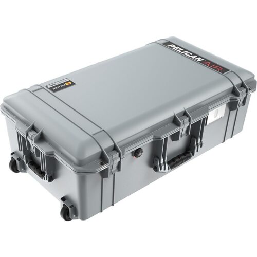Pelican 1615 Air Silver Protective Hard Case with Pick N Pluck Foam - Waterproof, Crushproof, Dustproof - Model 016150-0001-180