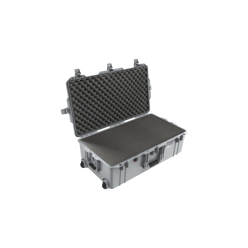 Pelican 1615 Air Silver Protective Hard Case with Pick N Pluck Foam - Waterproof, Crushproof, Dustproof - Model 016150-0001-180