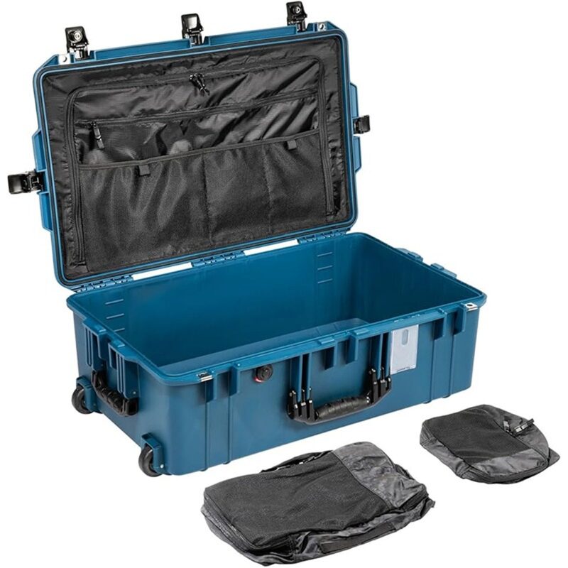 Pelican 1615TRVL Air Indigo Travel Case with Lid Organizer & Packing Cubes - Waterproof, Crushproof, Dustproof - Model 016150-0080-125