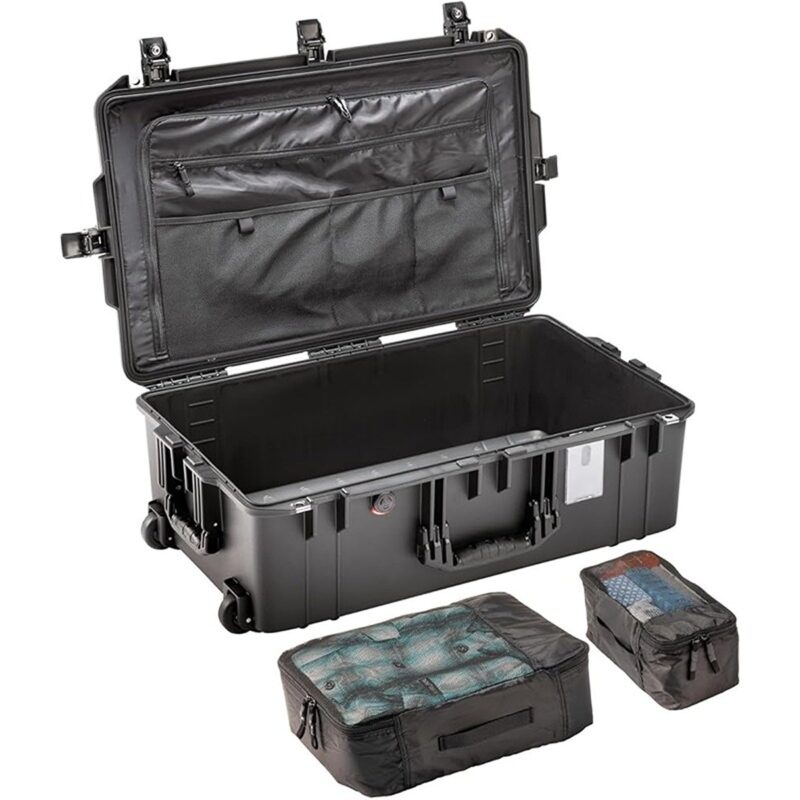 Pelican 1615TRVL Air Charcoal Travel Case with Lid Organizer & Packing Cubes - Waterproof, Crushproof, Dustproof - Model 016150-0080-185