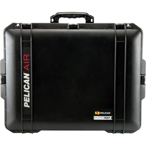Pelican 1637 Air Black Protective Hard Case with Pick N Pluck Foam - Waterproof, Crushproof, Dustproof - Model 016370-0001-110