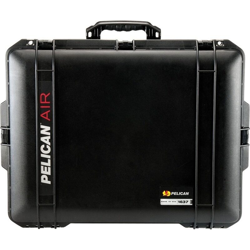 Pelican 1637 Air Black Protective Hard Case with Pick N Pluck Foam - Waterproof, Crushproof, Dustproof - Model 016370-0001-110
