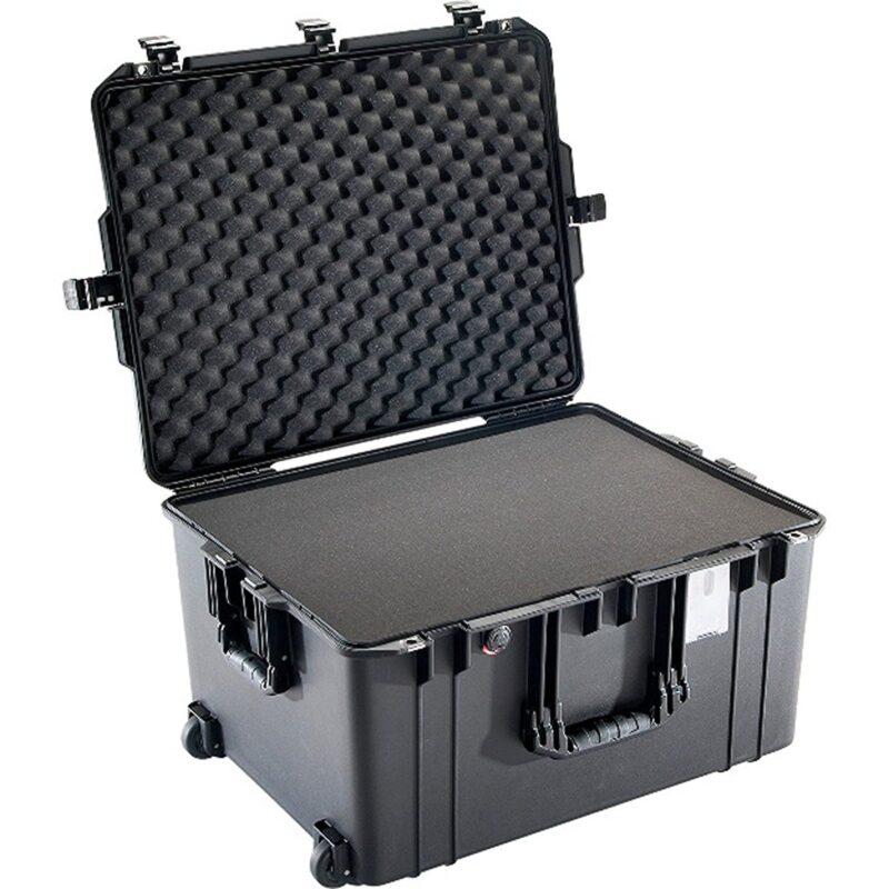 Pelican 1637 Air Black Protective Hard Case with Pick N Pluck Foam - Waterproof, Crushproof, Dustproof - Model 016370-0001-110