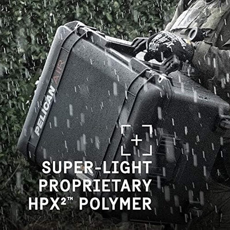 Pelican 1646 Air NF Black Protective Hard Case No Foam - Waterproof, Crushproof, Dustproof - Model 016460-0010-110