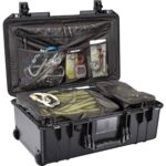 Pelican 1535TRVL Air Black Travel Case with Lid Organizer & Packing Cubes - Waterproof, Crushproof, Dustproof - Model 015350-0080-110