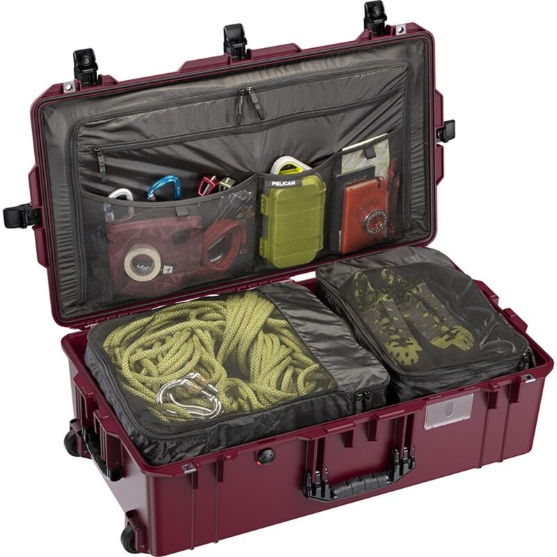 Pelican 1535TRVL Air Ox Blood Travel Case with Lid Organizer & Packing Cubes - Waterproof, Crushproof, Dustproof - Model 015350-0080-175