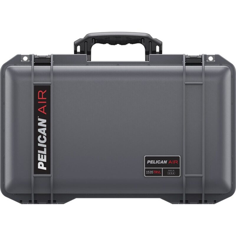 Pelican 1535TRVL Air Charcoal Travel Case with Lid Organizer & Packing Cubes - Waterproof, Crushproof, Dustproof - Model 015350-0080-185