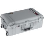 Pelican 1595 Air Silver Protective Hard Case with Pick N Pluck Foam - Waterproof, Crushproof, Dustproof - Model 015950-0000-180
