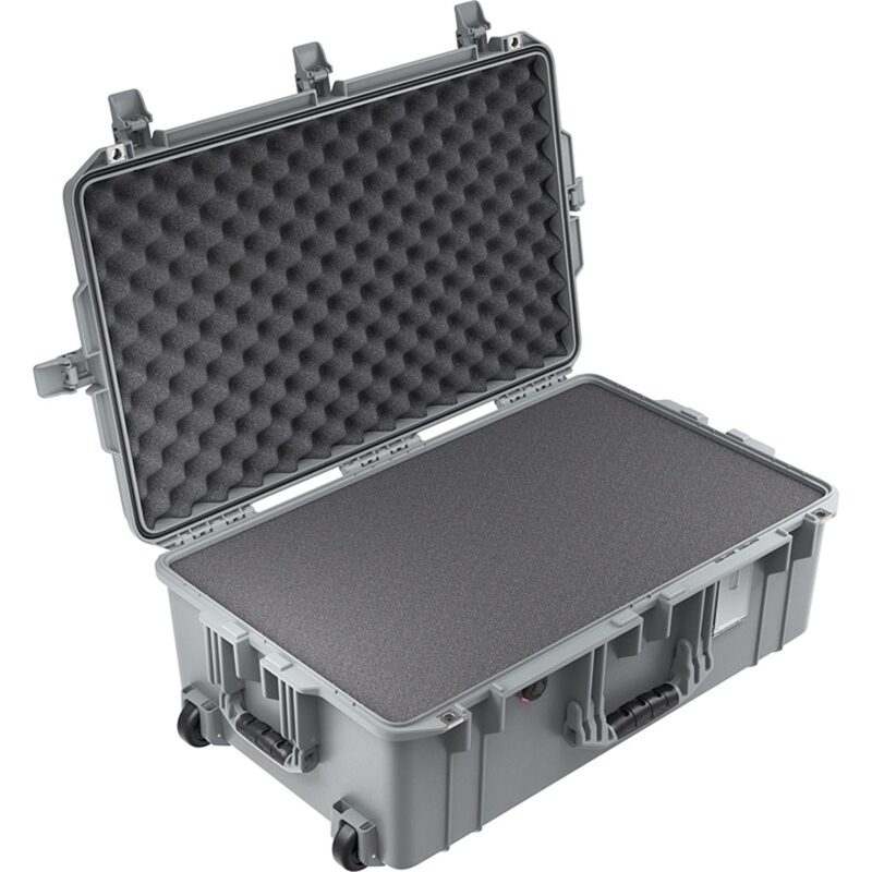 Pelican 1595 Air Silver Protective Hard Case with Pick N Pluck Foam - Waterproof, Crushproof, Dustproof - Model 015950-0000-180