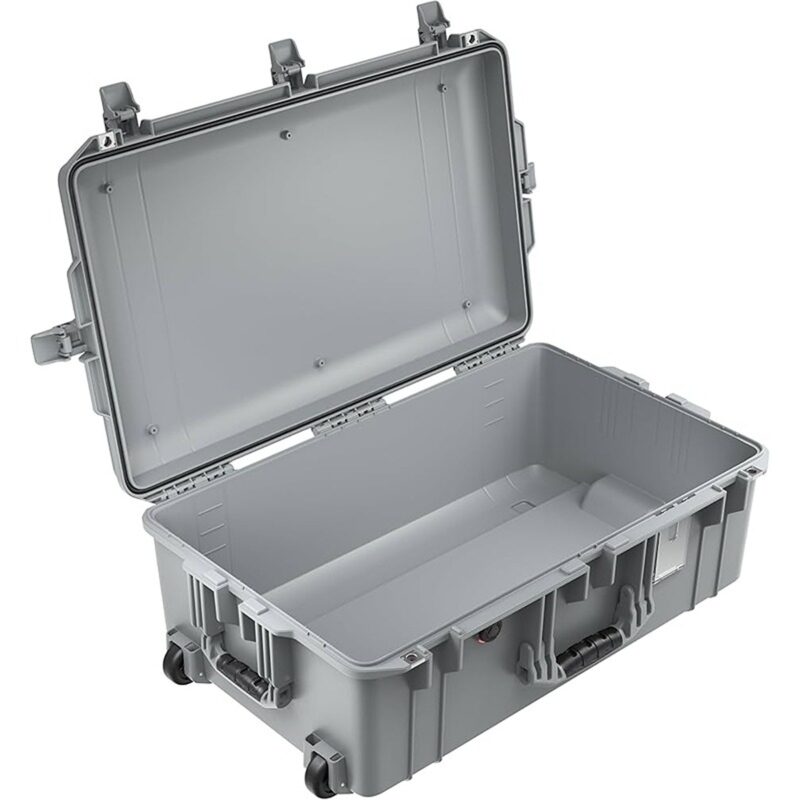 Pelican 1595 Air Silver Protective Hard Case with Pick N Pluck Foam - Waterproof, Crushproof, Dustproof - Model 015950-0000-180