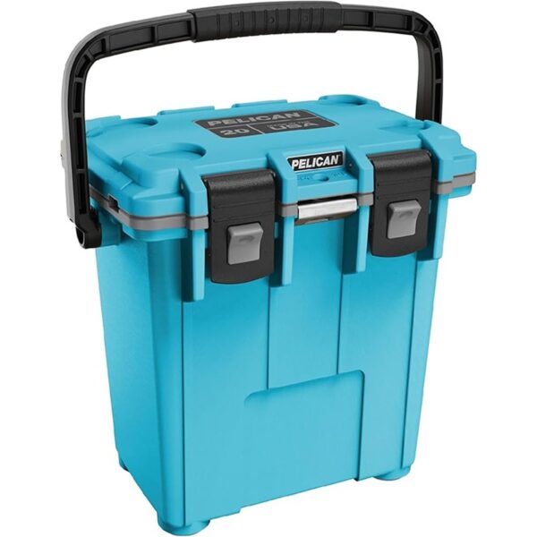 Pelican 20QT Elite Cooler Cool Blue/Grey - Premium Ice Chest with Up to 5 Days Retention 20Q-1-CLBLUGRY