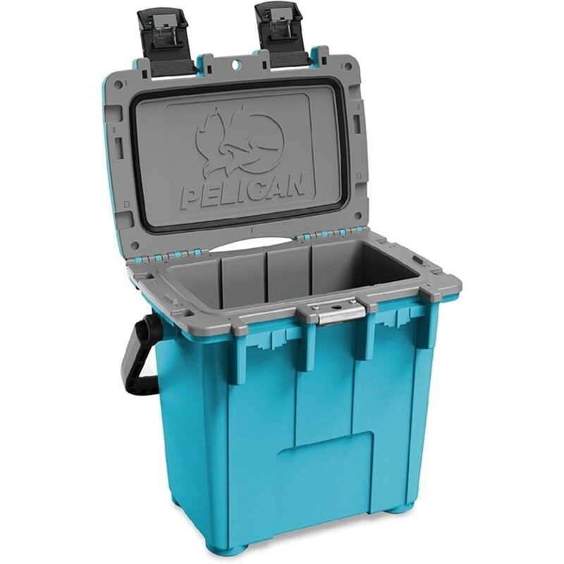 Pelican 20QT Elite Cooler Cool Blue/Grey - Premium Ice Chest with Up to 5 Days Retention 20Q-1-CLBLUGRY