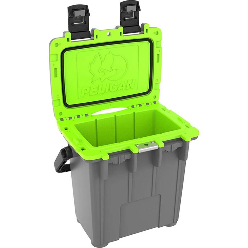 Pelican 20QT Elite Cooler Dark Grey/Evergreen - Premium Ice Chest with Up to 5 Days Retention 20Q-1-DKGRYEGRN
