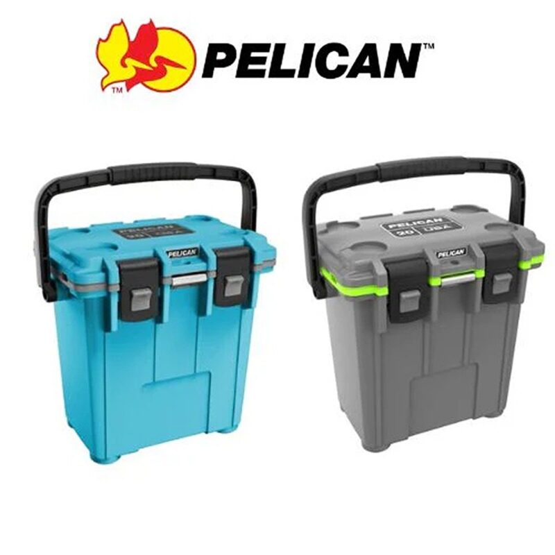 Pelican 20QT Elite Cooler Dark Grey/Evergreen - Premium Ice Chest with Up to 5 Days Retention 20Q-1-DKGRYEGRN