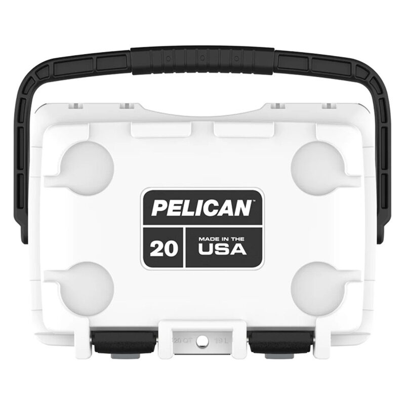 Pelican 20QT Elite Cooler White/Grey - Premium Ice Chest with Up to 5 Days Retention 20Q-1-WHTGRY