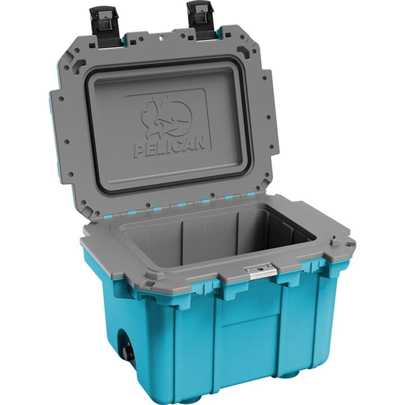 Pelican 30QT Elite Cooler Cool Blue/Grey - Premium Rotomolded Ice Chest Up to 6 Days Retention 30Q-1-CLBLUGRY