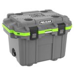 Pelican 30QT Elite Cooler Dark Grey/Emerald Green - Premium Rotomolded Ice Chest Up to 6 Days Retention 30Q-1-DKGRYEGRN
