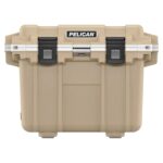Pelican 30QT Elite Cooler Tan/White - Premium Rotomolded Ice Chest Up to 6 Days Retention 30Q-1-TANWHT
