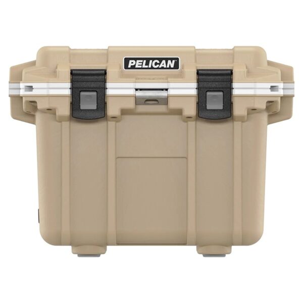 Pelican 30QT Elite Cooler Tan/White - Premium Rotomolded Ice Chest Up to 6 Days Retention 30Q-1-TANWHT