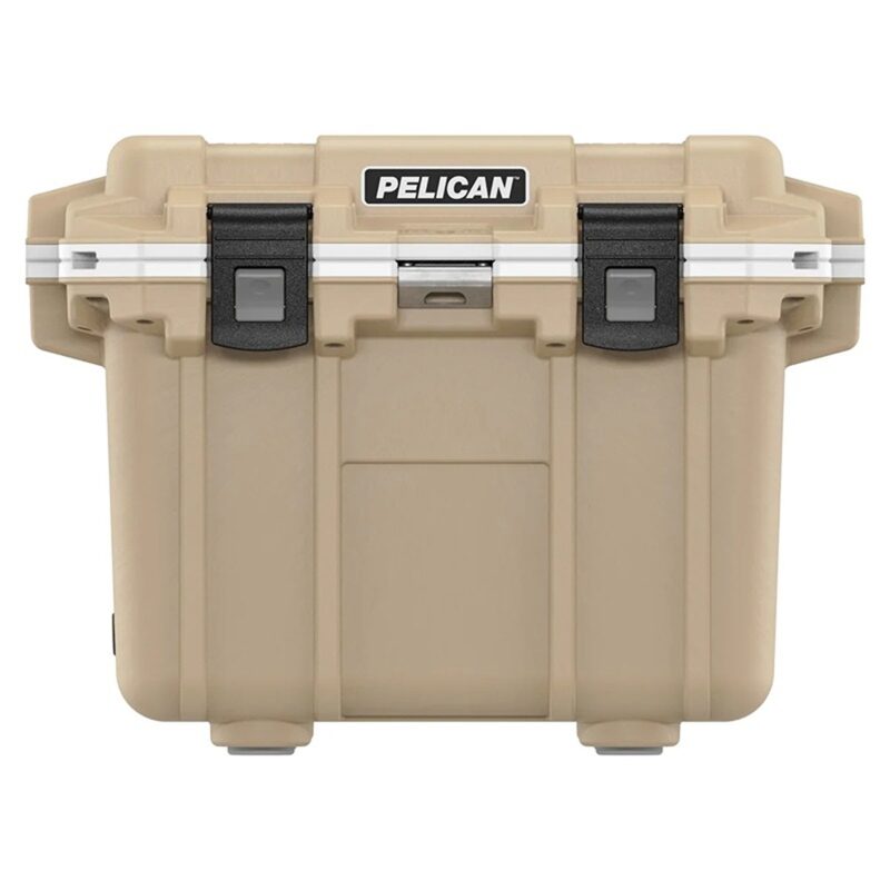 Pelican 30QT Elite Cooler Tan/White - Premium Rotomolded Ice Chest Up to 6 Days Retention 30Q-1-TANWHT