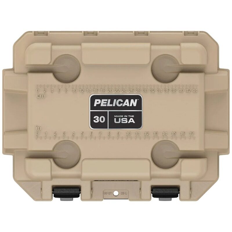 Pelican 30QT Elite Cooler Tan/White - Premium Rotomolded Ice Chest Up to 6 Days Retention 30Q-1-TANWHT