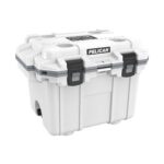 Pelican 30QT Elite Cooler White/Grey - Premium Rotomolded Ice Chest Up to 6 Days Retention 30Q-1-WHTGRY