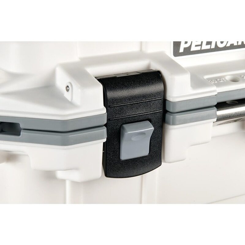 Pelican 30QT Elite Cooler White/Grey - Premium Rotomolded Ice Chest Up to 6 Days Retention 30Q-1-WHTGRY