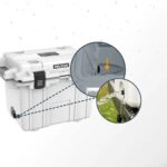 Pelican 30QT Elite Cooler White/Grey - Premium Rotomolded Ice Chest Up to 6 Days Retention 30Q-1-WHTGRY