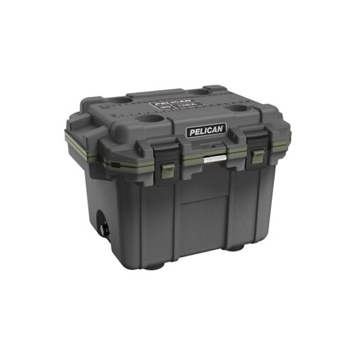 Pelican 30QT Elite Cooler metal/OD Green - Premium Rotomolded Ice Chest Up to 6 Days Retention 30Q-14-GNMTLOD