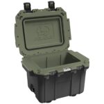 Pelican 30QT Elite Cooler metal/OD Green - Premium Rotomolded Ice Chest Up to 6 Days Retention 30Q-14-GNMTLOD