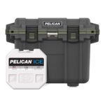 Pelican 30QT Elite Cooler metal/OD Green - Premium Rotomolded Ice Chest Up to 6 Days Retention 30Q-14-GNMTLOD