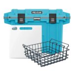 Pelican 50QT Elite Cooler Cool Blue/Grey - Premium Rotomolded Ice Chest Up to 7 Days Retention 50Q-1-CLBLUGRY