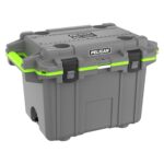 Pelican 50QT Elite Cooler Dark Grey/Emerald Green - Premium Rotomolded Ice Chest Up to 7 Days Retention 50Q-1-DKGRYEGRN
