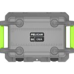 Pelican 50QT Elite Cooler Dark Grey/Emerald Green - Premium Rotomolded Ice Chest Up to 7 Days Retention 50Q-1-DKGRYEGRN