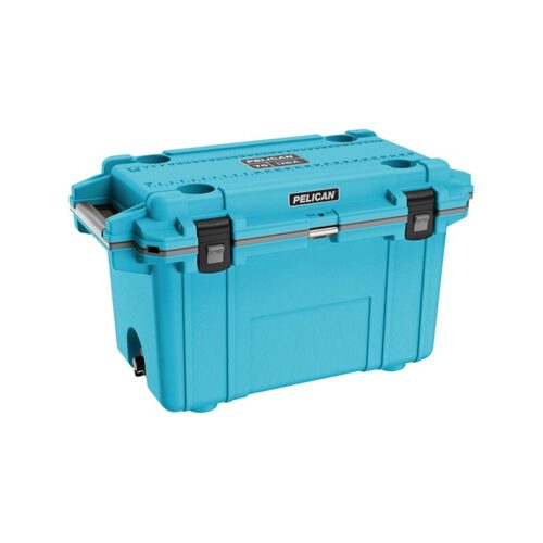 Pelican 70QT Elite Cooler Cool Blue/Grey - Premium Rotomolded Ice Chest Up to 10 Days Retention 70Q-1-CLBLUGRY