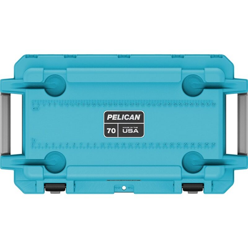 Pelican 70QT Elite Cooler Cool Blue/Grey - Premium Rotomolded Ice Chest Up to 10 Days Retention 70Q-1-CLBLUGRY