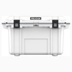 Pelican 70QT Elite Cooler White/Grey - Premium Rotomolded Ice Chest Up to 10 Days Retention 70Q-1-WHTGRY