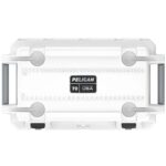 Pelican 70QT Elite Cooler White/Grey - Premium Rotomolded Ice Chest Up to 10 Days Retention 70Q-1-WHTGRY